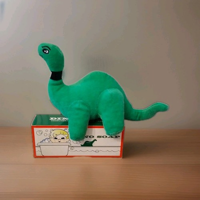 #ad Sinclair Dino Soap Gas Station Promotional Item Plushy Dinosaur Green New $45.00