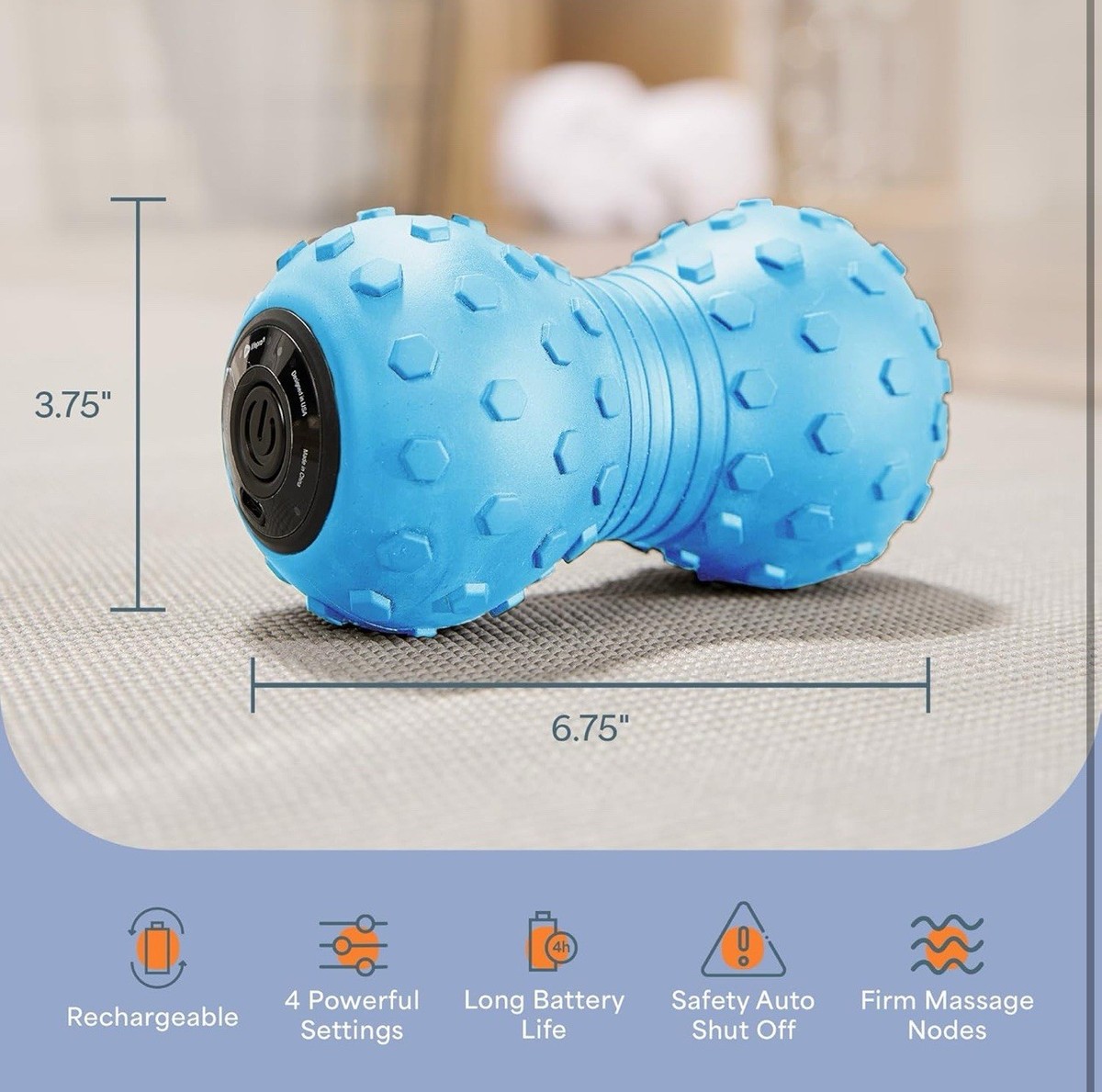 Lifepro 4-Speed Vibrating Massage Ball, Compact Foam Roller for Recovery  Purple | eBay