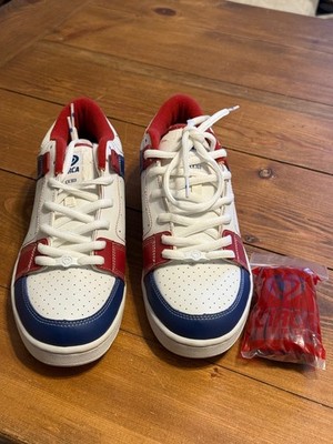 Vintage RARE Y2k Circa CX303 White Red Blue Low-Top Skater Sneakers Men's 10.5