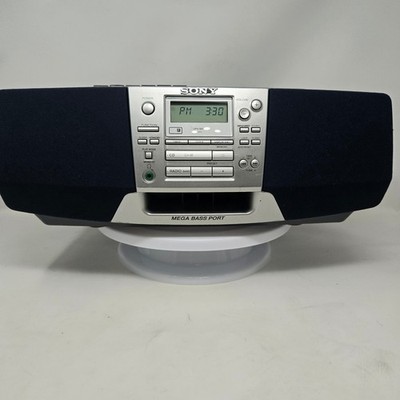 Sony CFD-S38 CD Radio Cassette Corder Boombox Mega Bass Silver Black