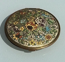 VTG Volupte Floral Round Mirror & Loose Powder Compact