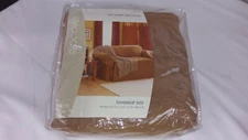 Sure Fit Soft Suede Light Brown Loveseat Slipcover Furniture - Brand New