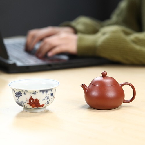 Full Handmade Tea Pot Real Yixing Zisha Zhu Clay Pot 120ml Ceramic Tea Cup New - Picture 6 of 8