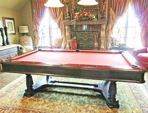 Details About Brunswick Billiards Montebello Pool Table 8 Ft Mahogany Floor Rack Accessories