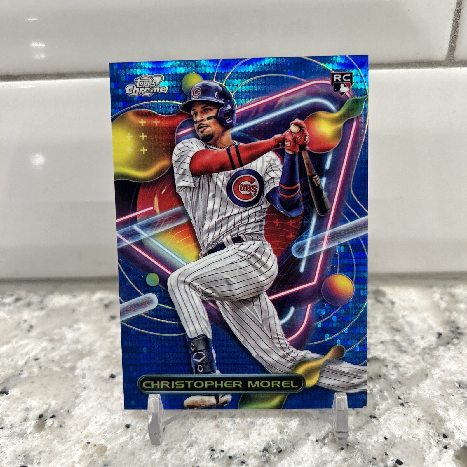 2023 Topps Chrome Cosmic Christopher Morel Blue Pulsar Refractor RC #/99 ⚾️ Cubs