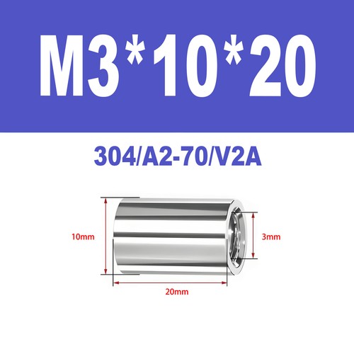 Gewindemuffen M2-M6 A2 V2A Verbindungsmutter Langmutter Edelstahl Rund - Bild 45 von 119