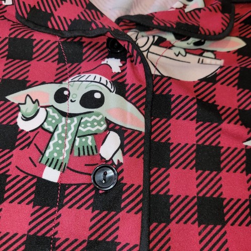 Neu Star Wars Slumber L Baby Yoda 2-teiliges rotes Pyjama-Set Munki Munki Oberteil Hose Neu mit Etikett - Bild 8 von 19