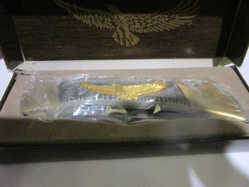 200th Anniversary American Eagle Collector Locking Pocket Knife, new in box