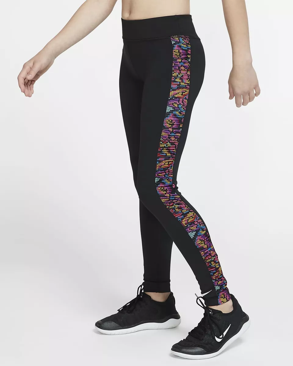 P8 Nike NEW Girls Size XS Older Training Tight Leggings BV2813-010 Black