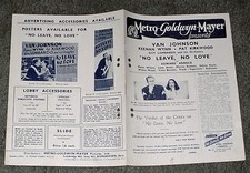 NO LEAVE, NO LOVE original 1946 MGM pressbook VAN JOHNSON/PAT KIRKWOOD