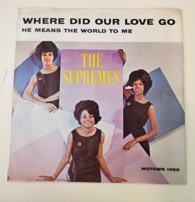 Supremes  WHERE DID OUR LOVE GO  (GREAT SOUL 45/PS) #1060 PLAYS VG++ 