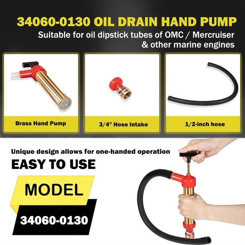 34060-0130 Marine Engine Oil Drain Hand Pump For OMC, Mercruiser and Other Brand - Bild 2 von 8
