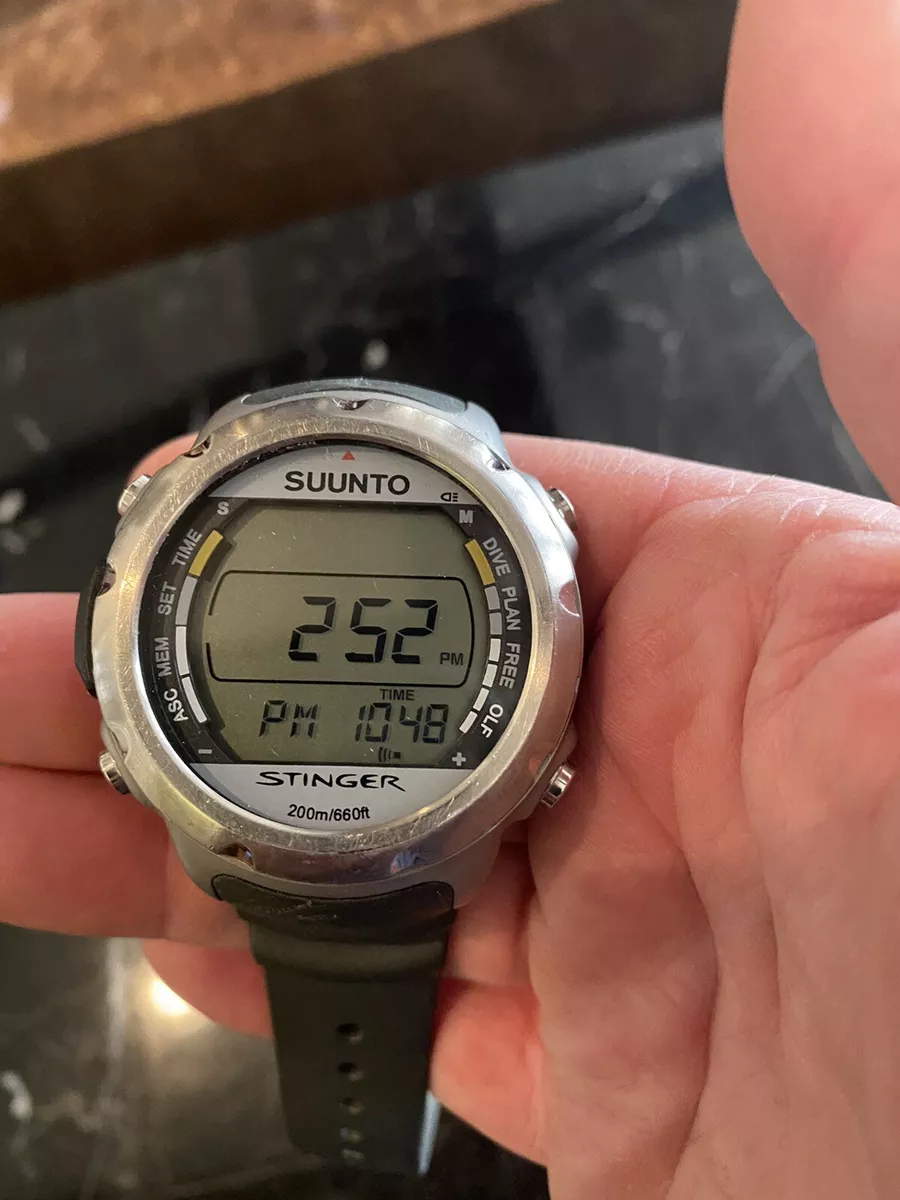 SUUNTO STINGER DIVE WRIST WATCH COMPUTER- New Factory Installed Battery