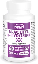 Supersmart N-Acetyl L-Tyrosine Supplement 900Mg per Day (High Strength) NALT NAc