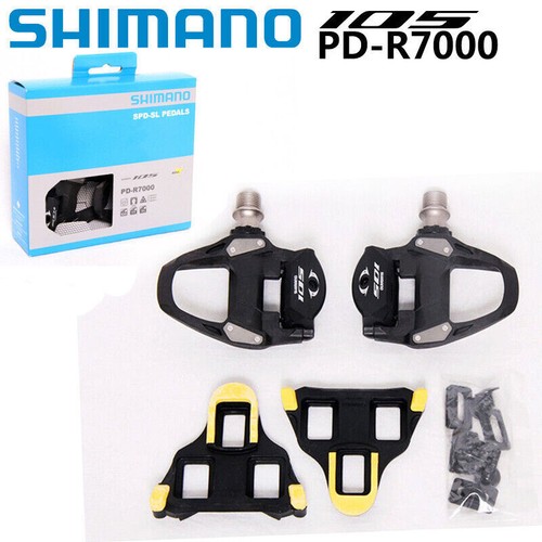 Shimano PD-R7000 Carbon Fiber 9/16" Clipless Pedals SPD-SL with SH11 6° Cleats - Picture 4 of 8