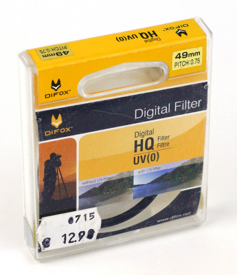 DIFOX Sperrfilter FILTER UV (0) HQ DIGITAL 49mm M49 Schraubfassung (O4074