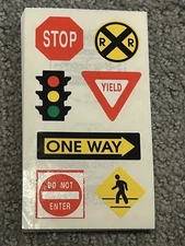 Stickers Frances Meyer Signs ST Series Street Stop One Way Crossing 10 Sheets