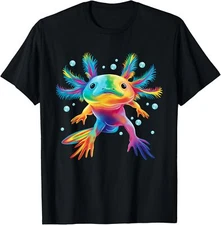 Cute Axolotl Colorful Axolotl Art Girls Boys Kids Women T-Shirt