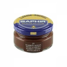 Medium Brown Saphir Shoe Creme 50ml Jar - Made in France - Beaute du Cuir
