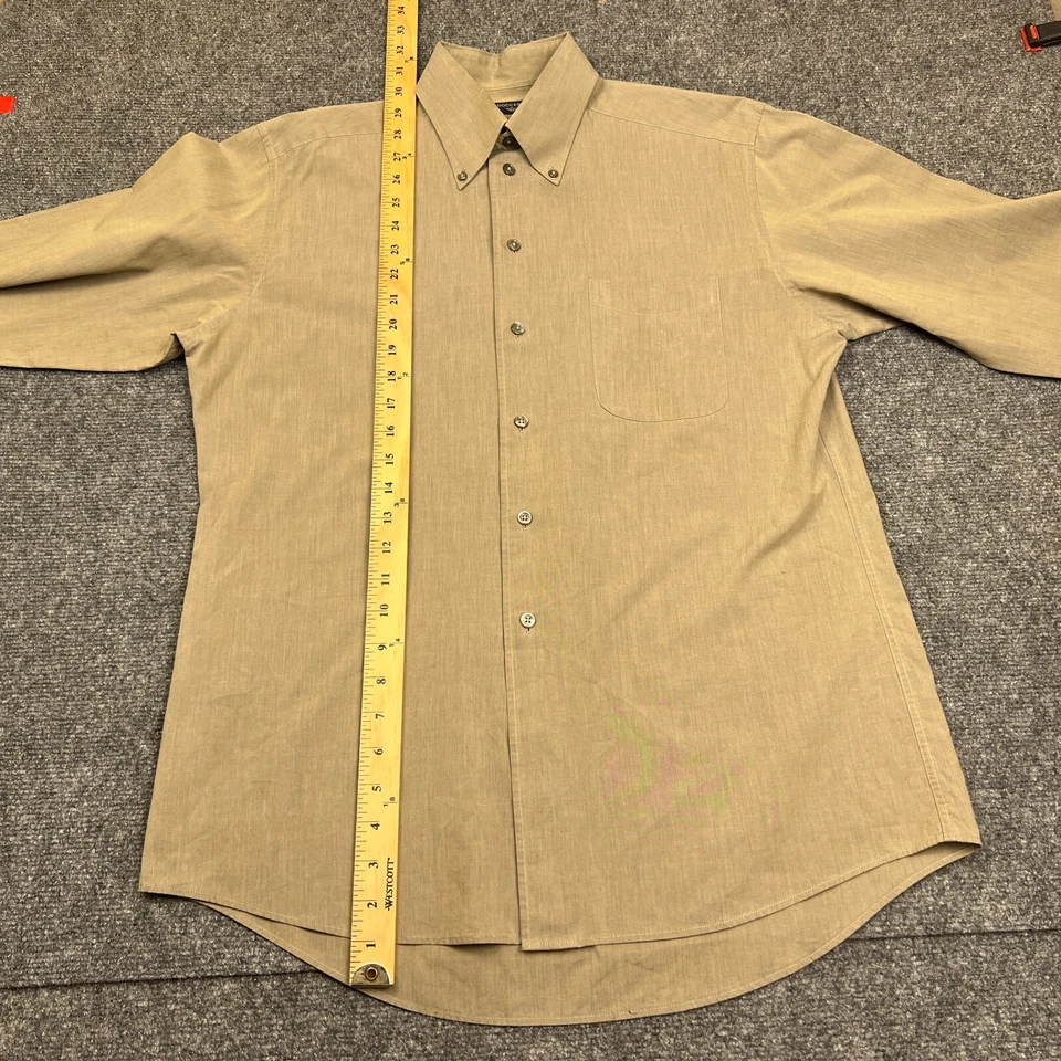 Camisa Dockers Bolsillo con Botones Para Hombres 15-15 1/2 Mediana 32/33 Manga Larga Doblado Foto 3 de 4