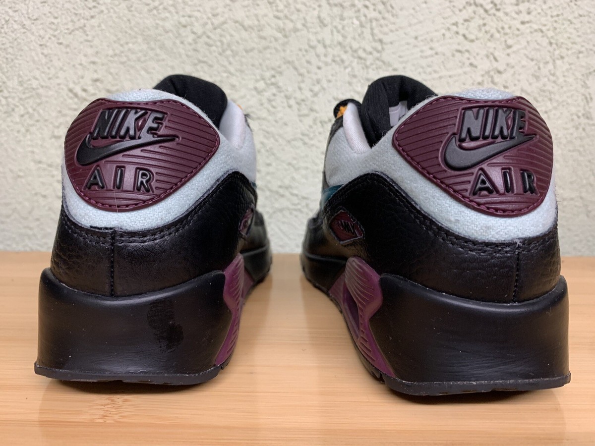 RARE ? Nike Wmns Air Max 90 Silver Bordeaux Teal Light  display picture 3