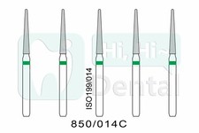 Dental Diamond Burs FG Round End Taper 850/014C Coarse Grit High Speed 10Pcs