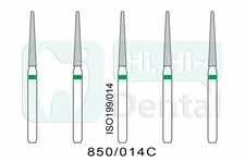 Dental Diamond Burs FG Round End Taper 850/014C Coarse Grit High Speed 10Pcs
