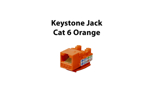 Lotto 5 confezioni Keystone Jack Cat6 Arancione Rete Ethernet 110 Punchdown 8P8C - Video 1 di 1