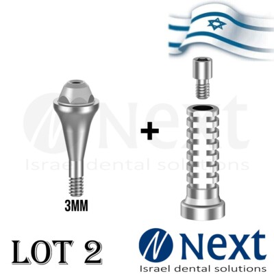 LOTx2  Straight Multi Unit Hiossen Mini  Fit titanium Sleeve 3 mm