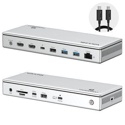 WAVLINK Thunderbolt 4 Dockingstation 3x 4K Monitore 13-in-1 Laptop-Dock 96W PD