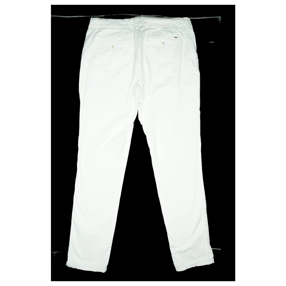 Esprit Damen Jeans Hose stretch straight mid Chino Sommer 40 W32 L32 weiß Praxis - Bild 3 von 4
