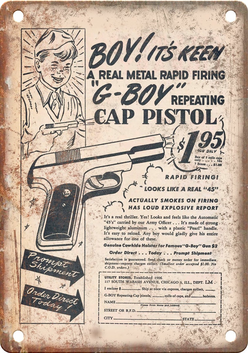 雑誌Gun　ポスター Vintage Comic Book Cap Pistol Gun Ad 12