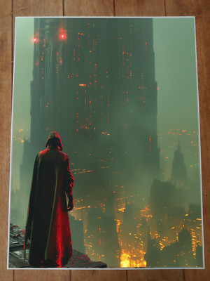 Sci-Fi Futuristic City Poster 18x24in