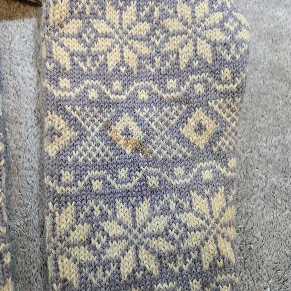 VTG Handmade in Norway Heavy Cardigan Nordic Wool Sweater 50s OOAK Large READ - Image 4 of 4