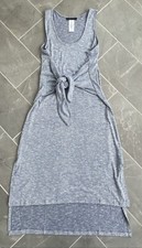 88 La Blanca Womens Tie Front Dress Swimsuit Cover Up Dress Blue Sz Medium