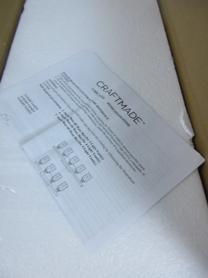 Chicago hecho a mano 35,75 pulgadas Luz de tocador con acabado de níquel pulido cepillado de 5 luces Foto 4 de 4