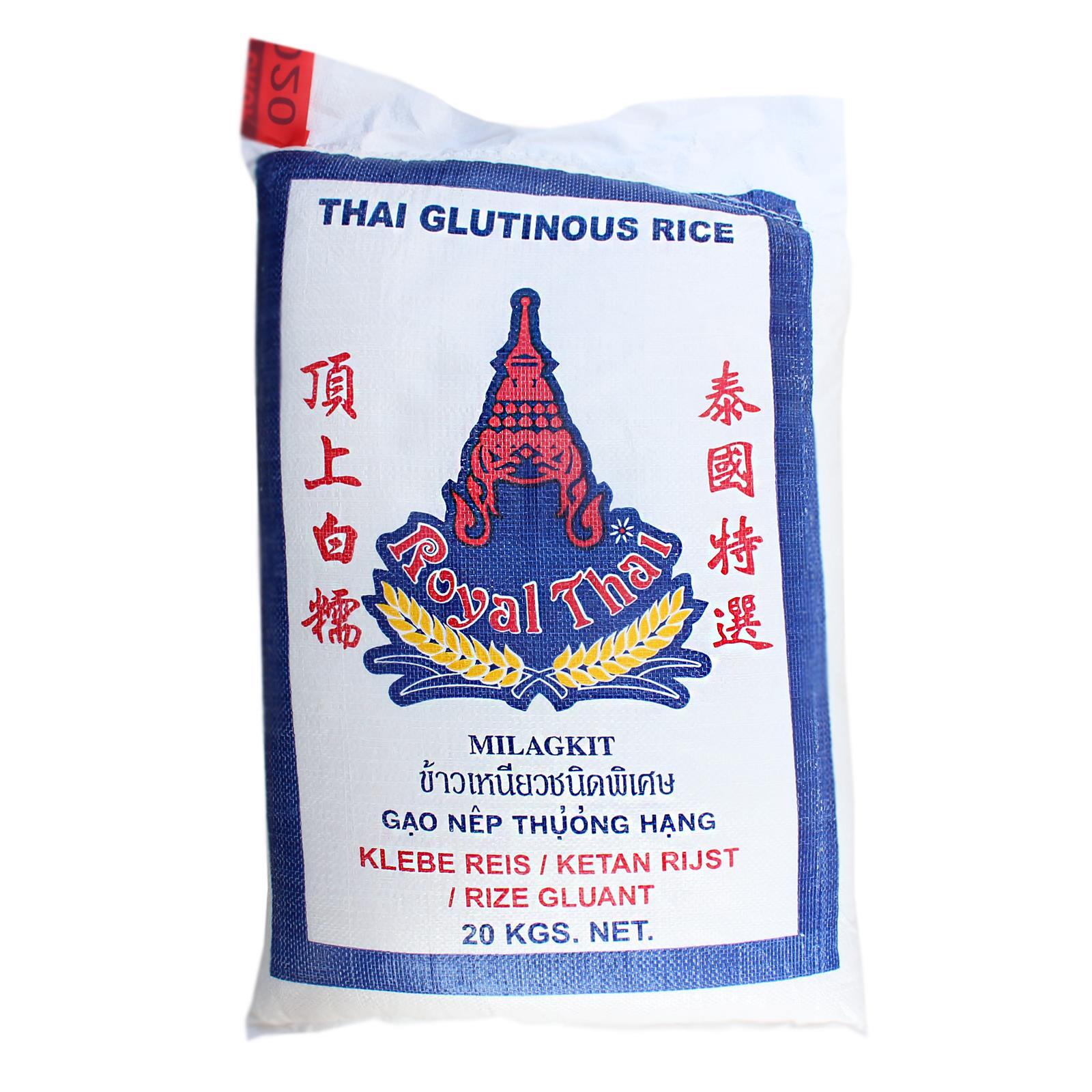 Royal Thai Klebreis 20kg Sticky Rice Klebereis Glutinous Rice Gao Nep Milagkit