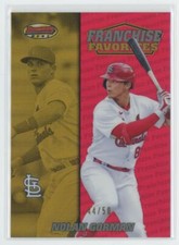 2020 Bowman's Best 2000 Franchise Favorites Gold Refractor Nolan Gorman 44/50