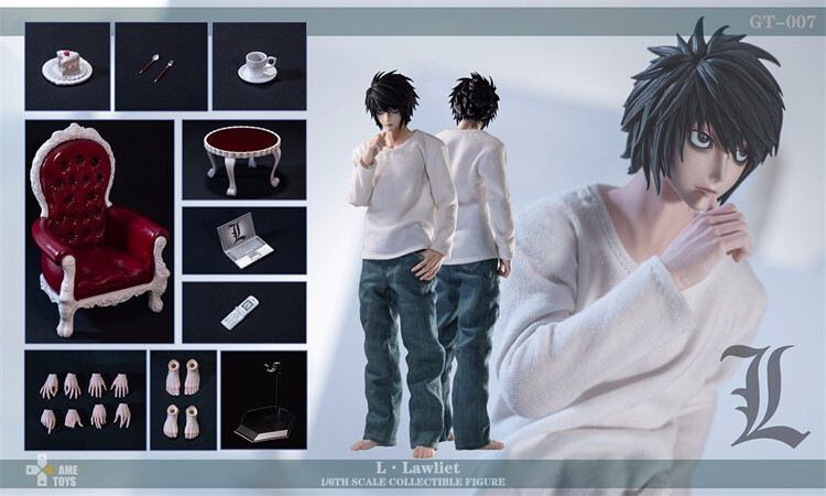 GAMETOYS GT-007 1/6 DEATH NOTE L·Lawliet Action Figure Model In
