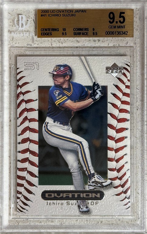 2000 UPPER DECK OVATION JAPAN #41 ICHRIO SUZUKI BGS 9.5 GEM 2000 UPPER DECK OVATION JAPAN #41 ICHRIO SUZUKI BGS 9.5 GEM