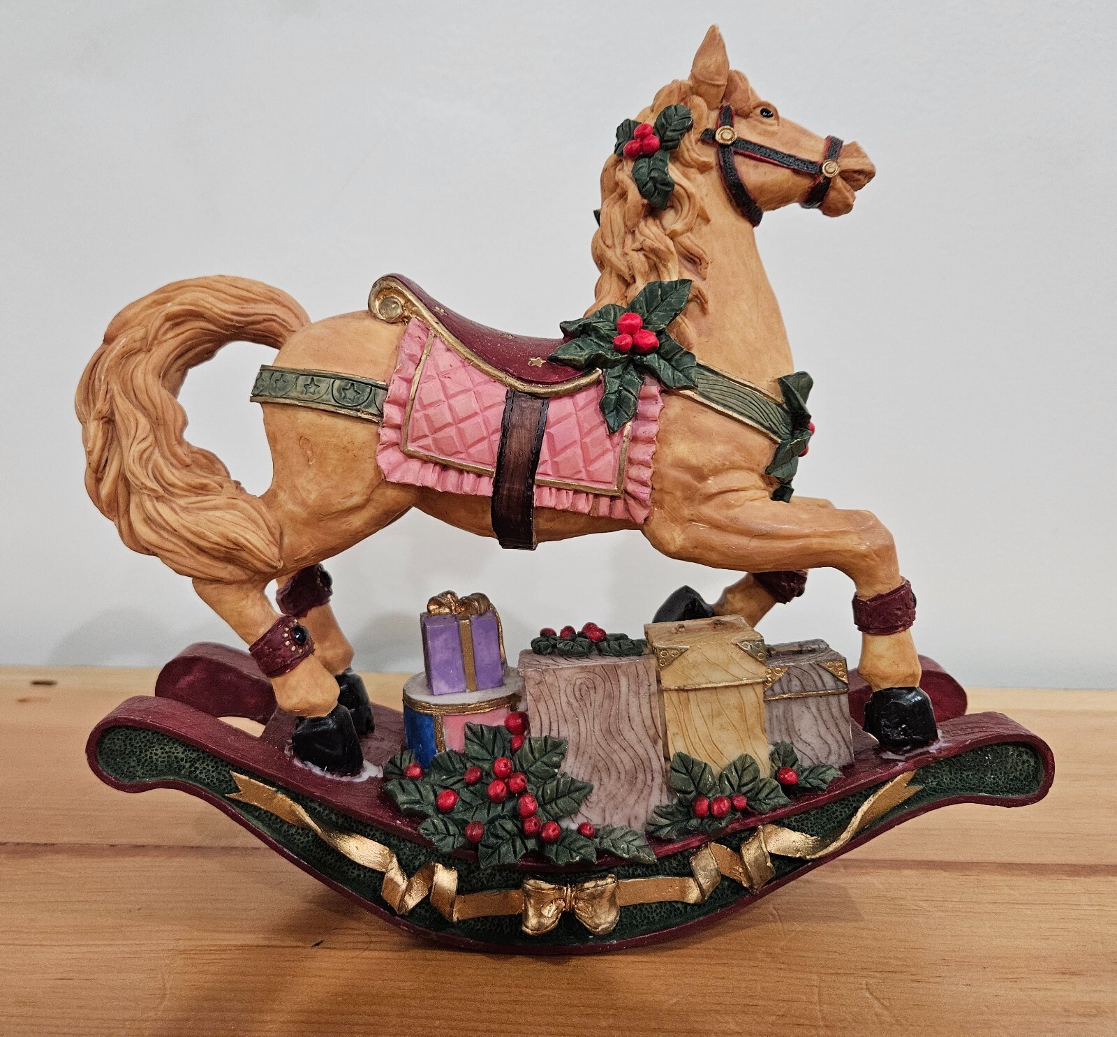 Vintage Christmas Music Box Rocking Horse eBay