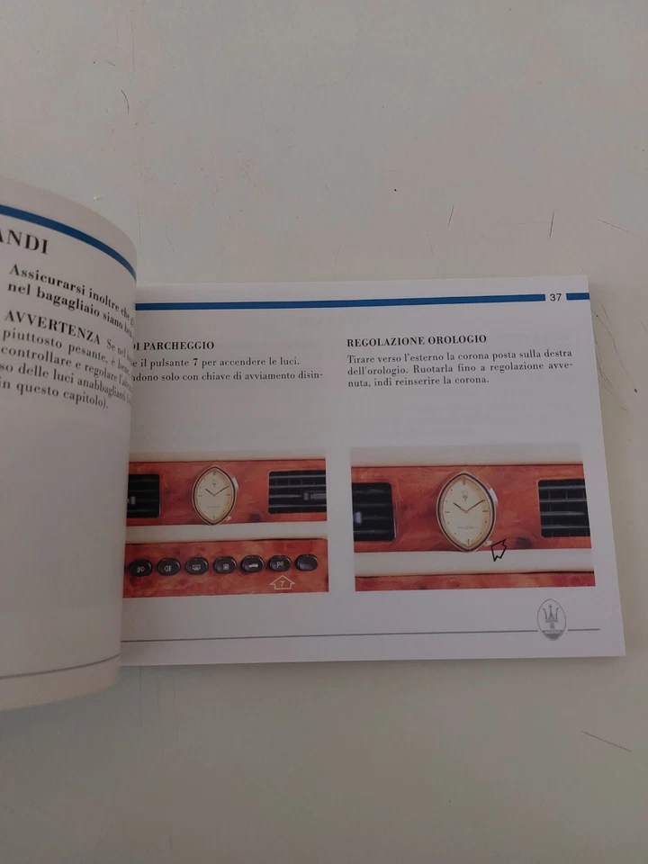 Maserati Quattroporte Seicilindri Ottocilindri Libretto Uso E Manutenzione Nuovo - Immagine 3 di 4