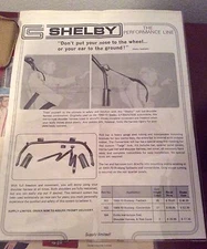 1969/70 Shelby Autosport factory roll bar spec sheet factory templates, reprint.