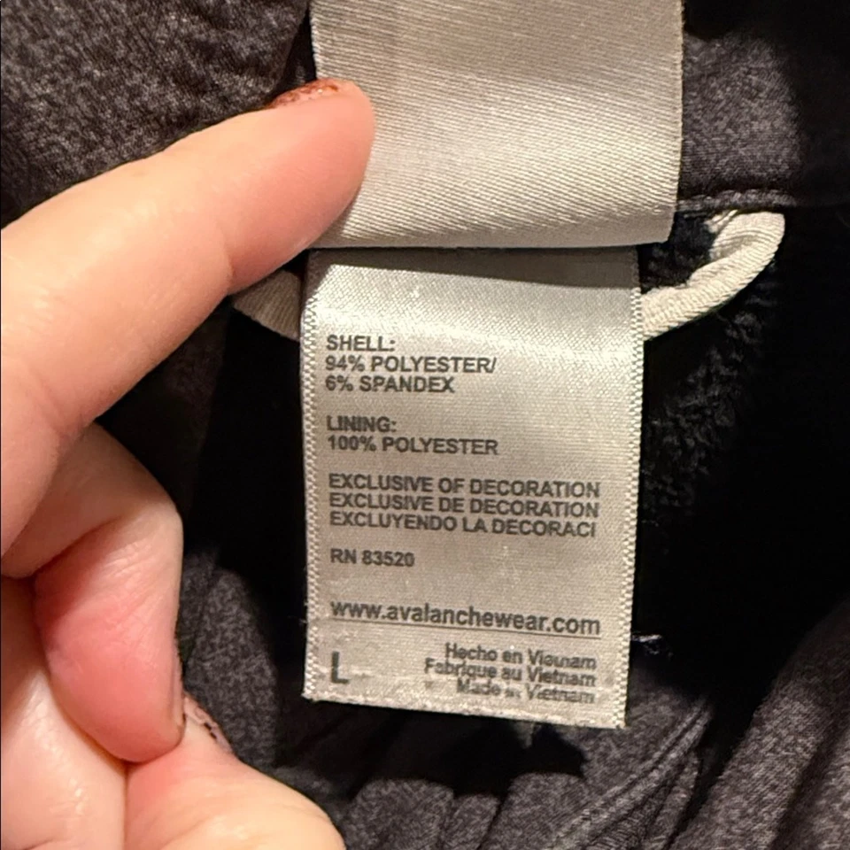 Avalanche женщин темно серый с капюшоном общего назначения куртка размер L - Изображение 3 из 4