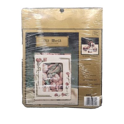 Old World Collection Stitchery Kit Embroidery Photo Frame Kit 4x6'' Vintage Craft