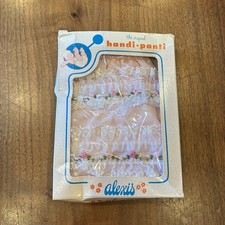 New Vintage Alexis Handi Panti Baby Girl  s Pink Nylon Ruffle Diaper Cover Med