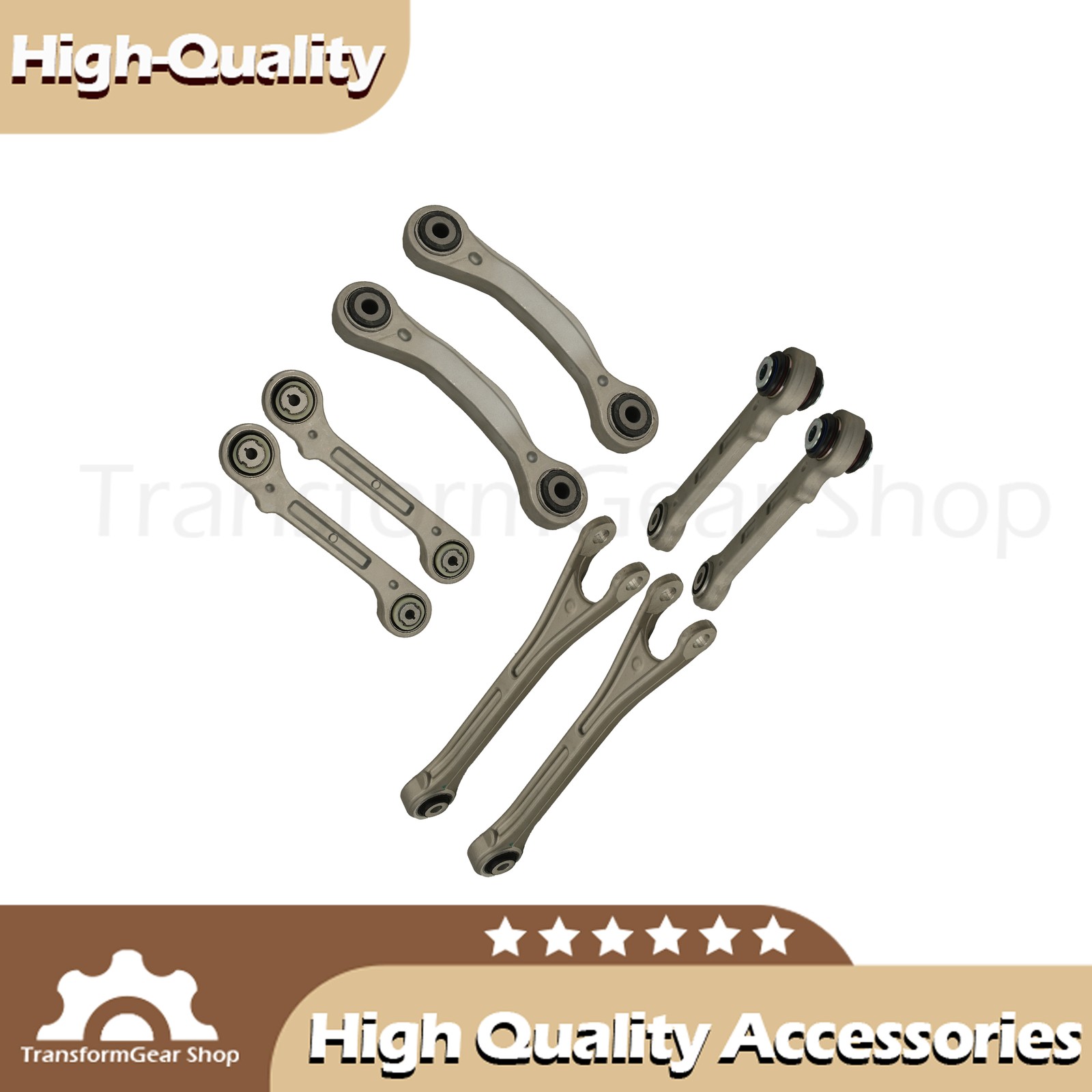 8PCS For 2017+ Maserati Levante Rear Suspension Control Arm Kit