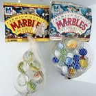 Mega Marbles SC Cat's Eye Lot 42 Glass Marbles 7 Shooters Vintage Net Bag Vacor — photo 1