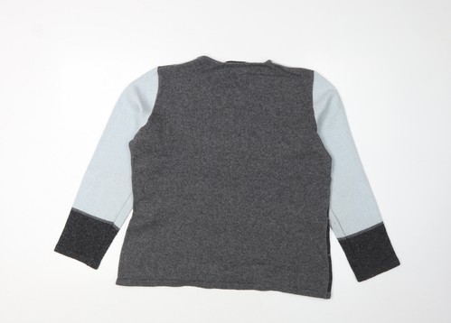 Roberto Naldi grau karierter Damenpullover Pulli - Größe 14 - Bild 2 von 12