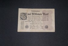 1923 German 2 Million Mark Banknote – Hyperinflation Era Weimar Germany